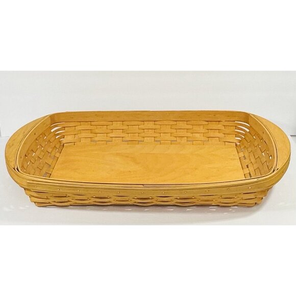 Longaberger 2003 Hostess Serve zit Up Basket Handwoven Brown Retired Christmas - Picture 3 of 16